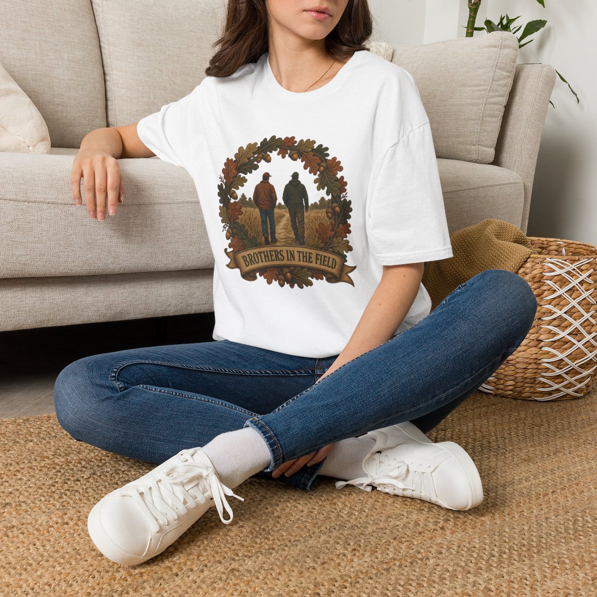 T‑Shirt — "Brothers in the Field" Autumn Woodland Graphic