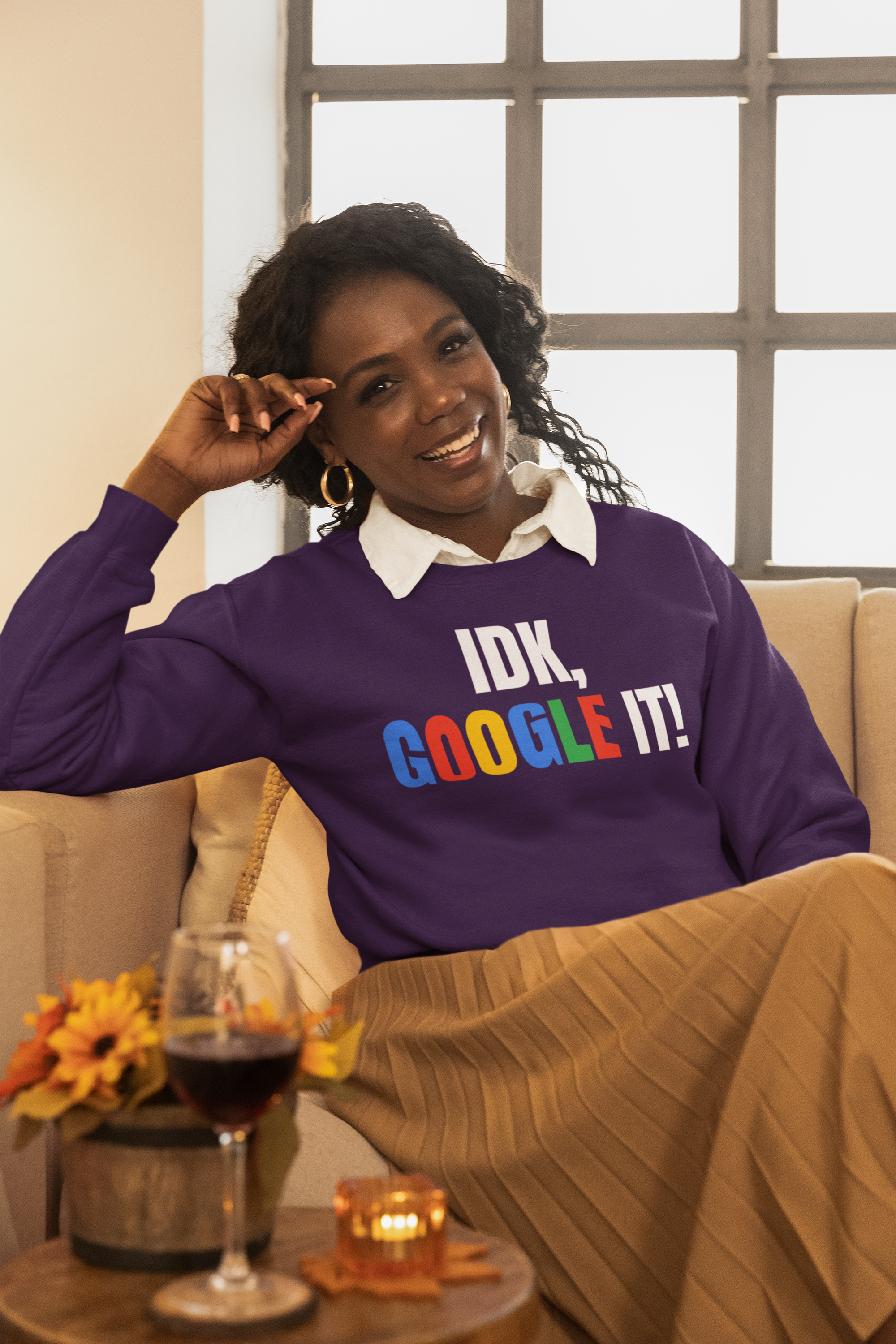 Playful IDK Google-It Sweatshirt