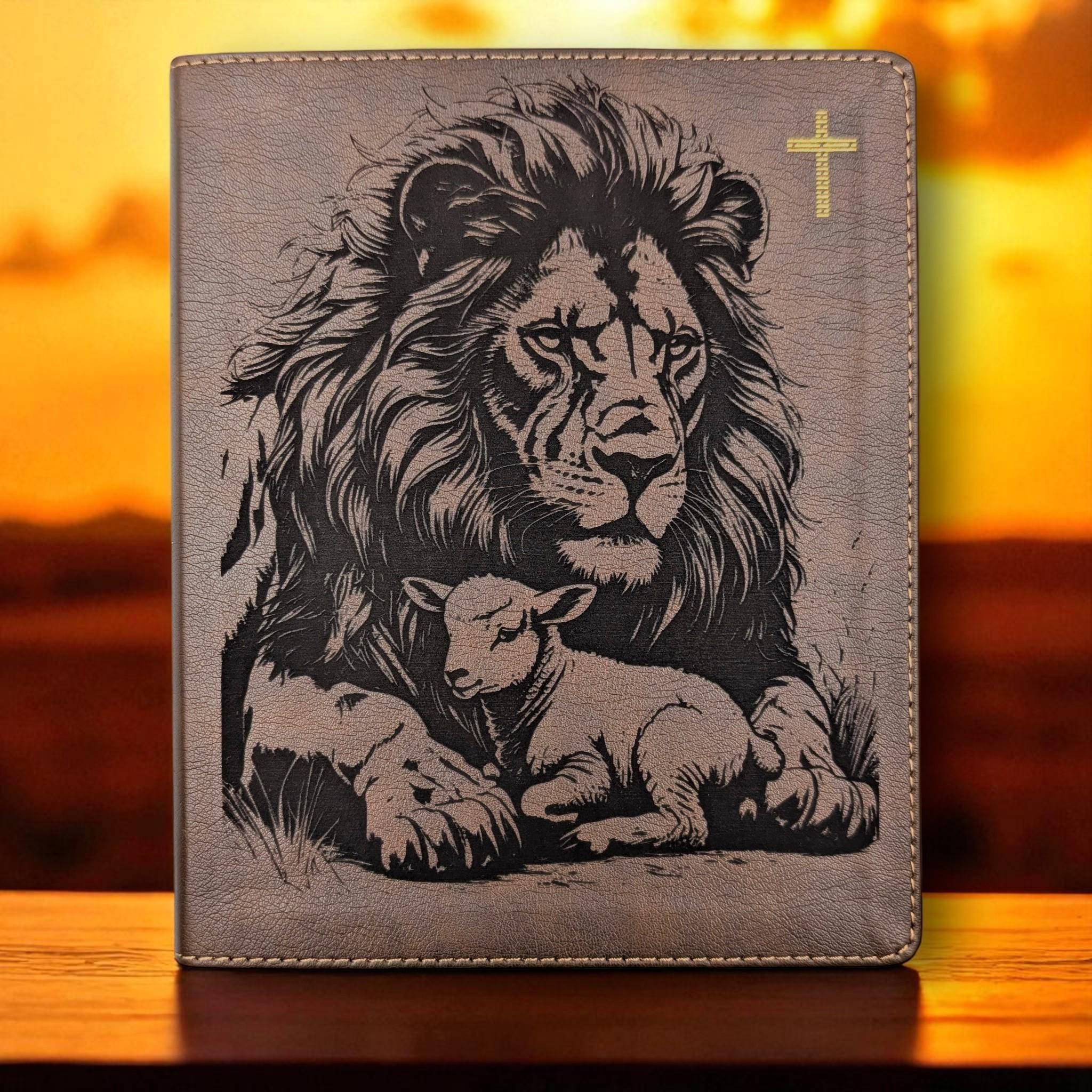 J2 Custom Creations | Personalized NIV Journal Bible: Engraved Lion and ...