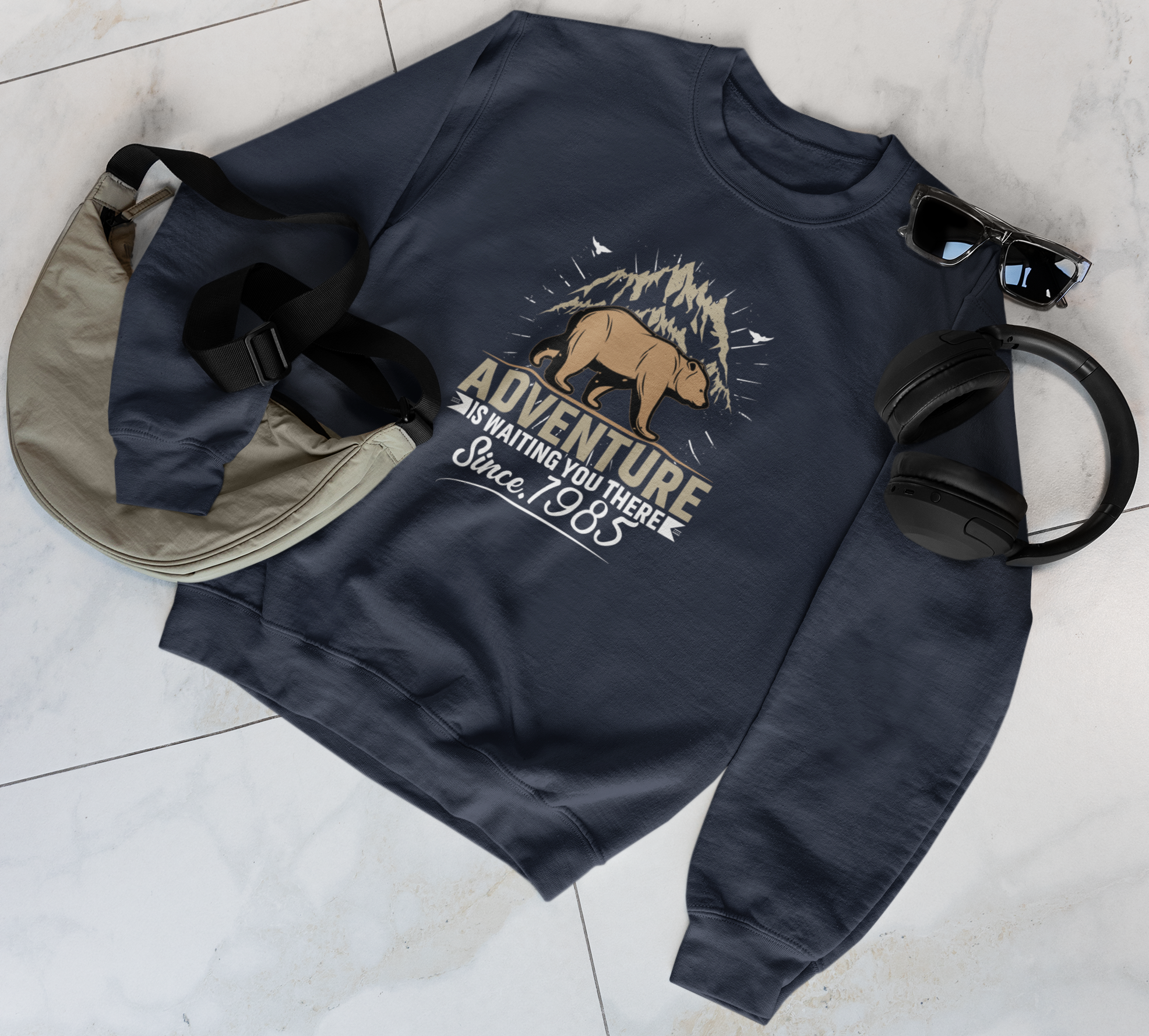Wander Further Bear Crewneck
