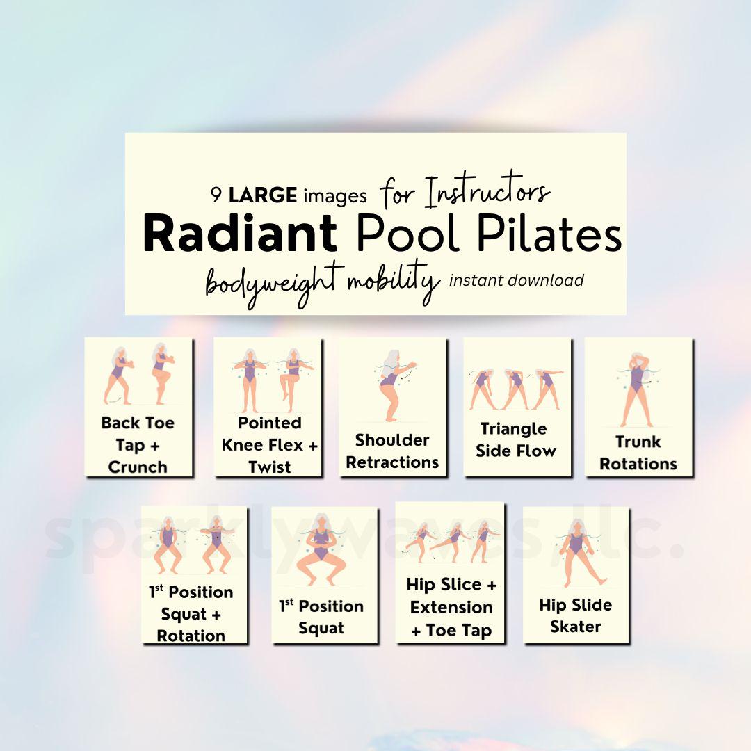 Water Aerobics Class Plan, Lesson Plans for Water Fitness Instructors, Aquafit Class, Pool Workout for Beginners, Visual Cues, Pilates, PDFs