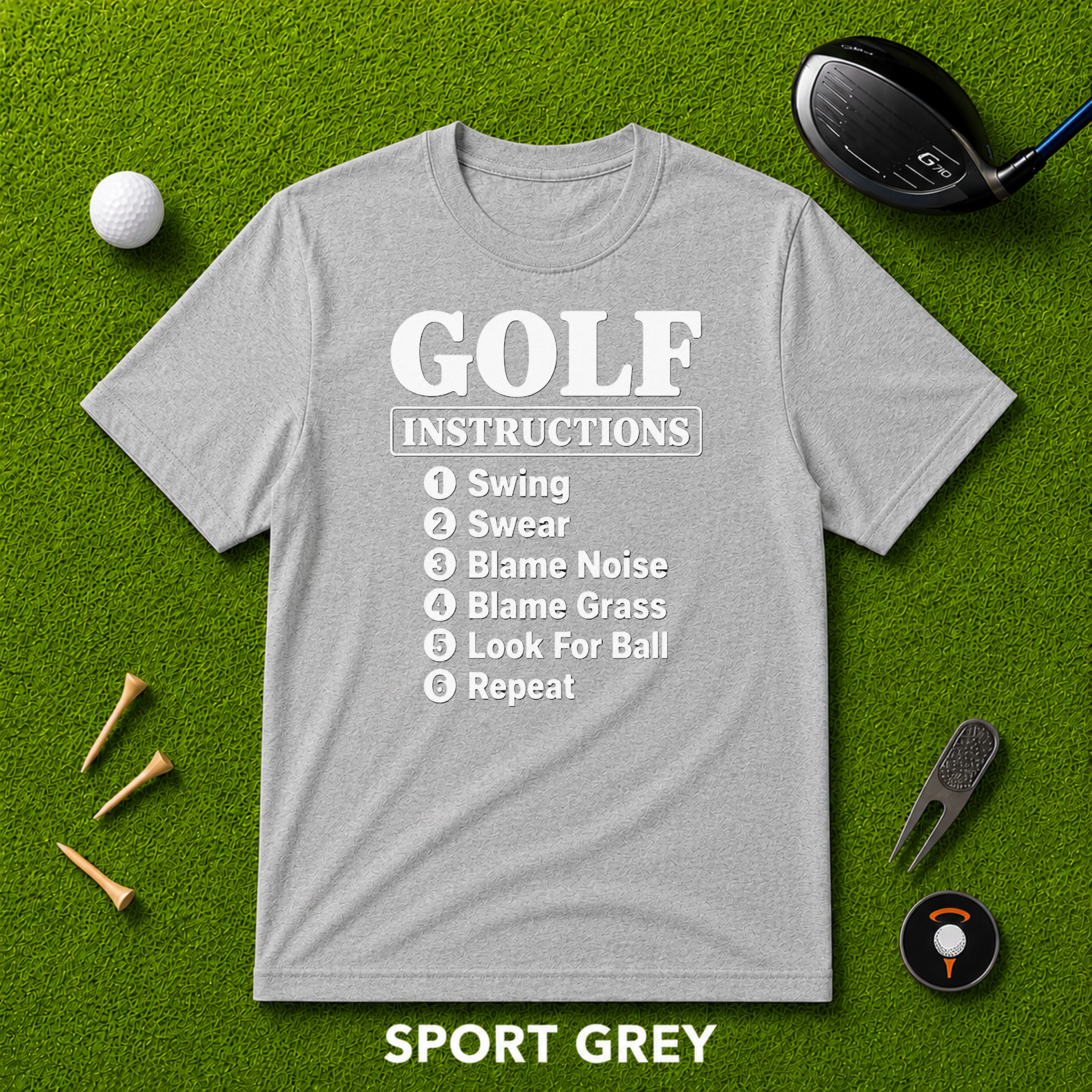 Golf Instructions - Funny golf tshirt