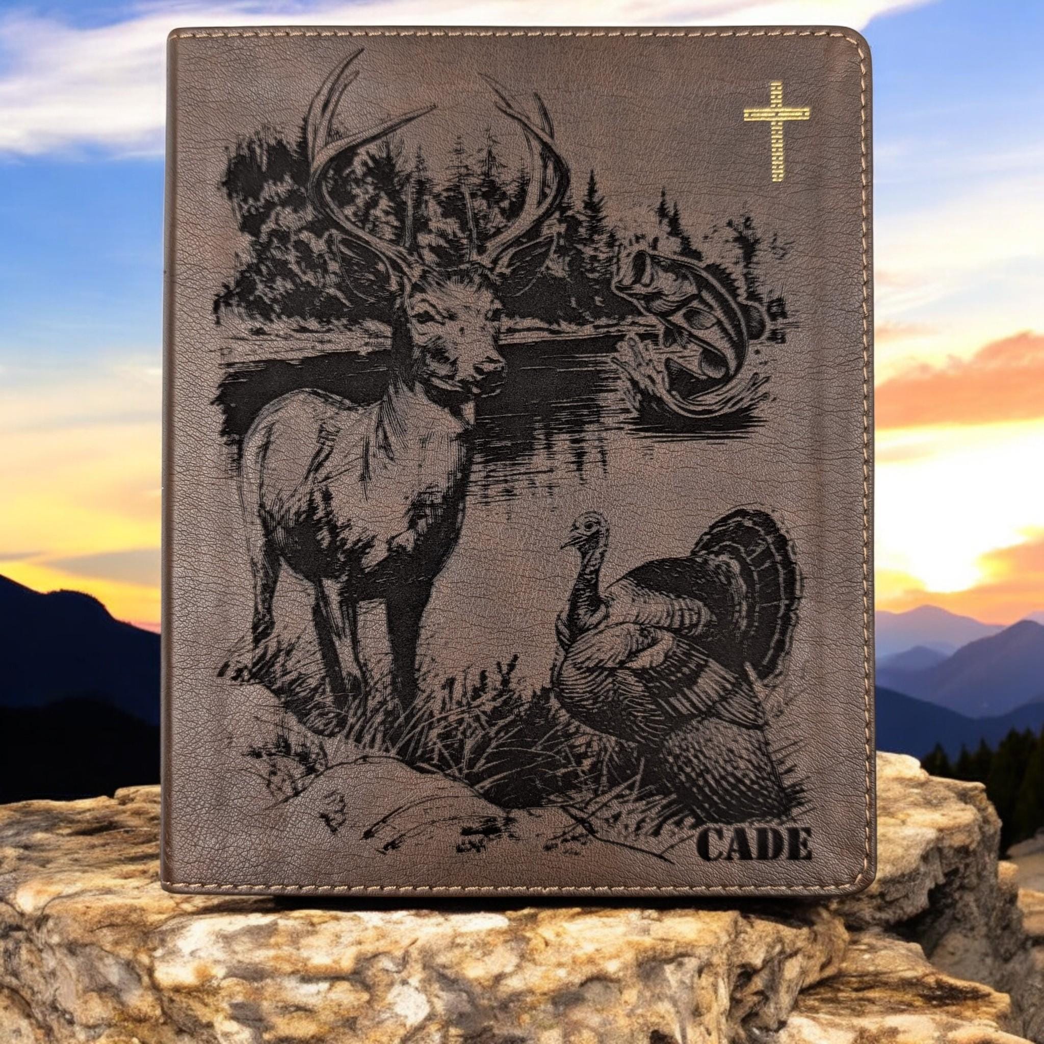 J2 Custom Creations | Personalized NIV Journal Bible: Engraved Deer ...