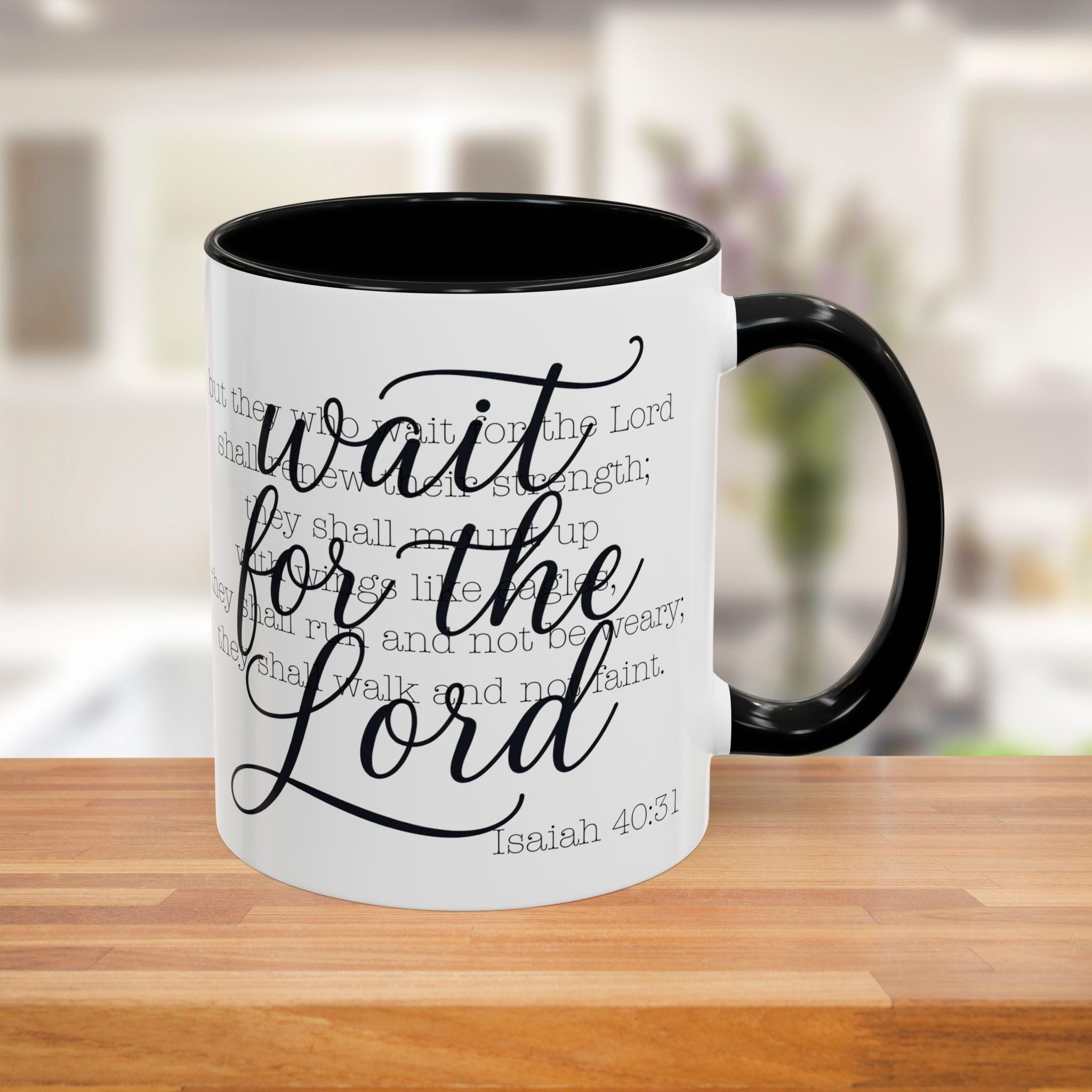 Elegant Isaiah 40:31 Scripture Mug