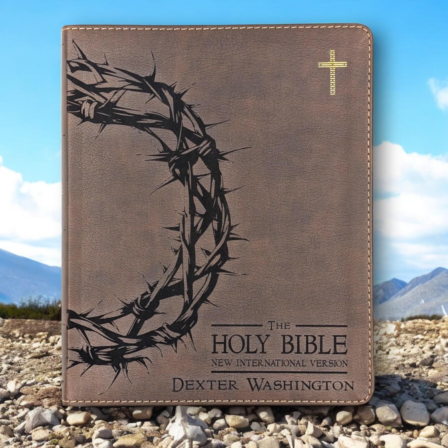 J2 Custom Creations | Personalized NIV Journal Bible: Engraved Crown of ...