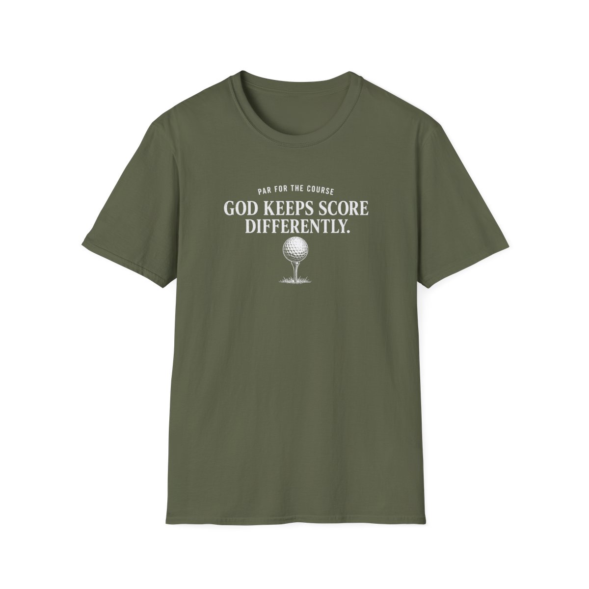 God Keeps Score Differently-White Text. T-Shirt