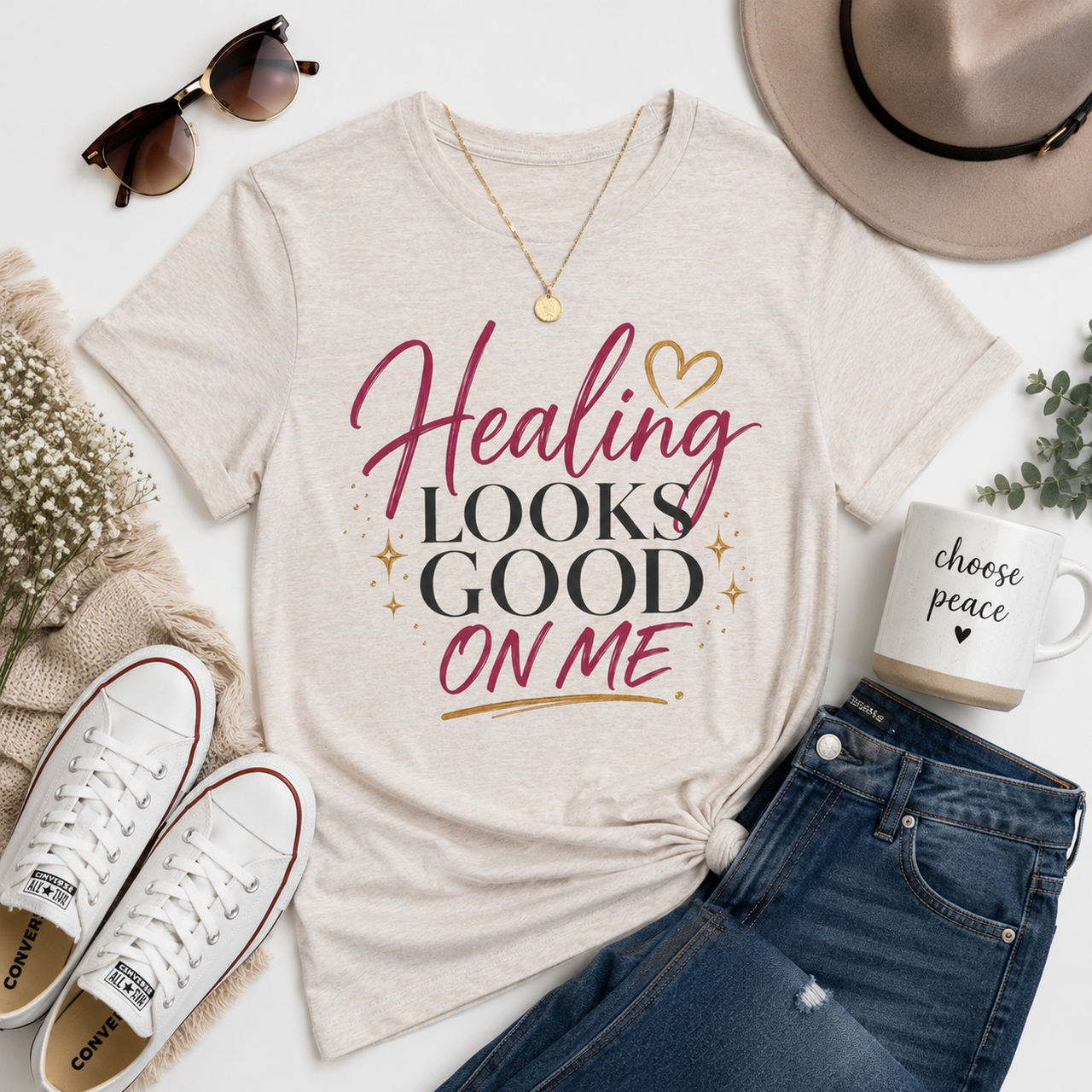 Healing Looks Good On Me | Inspirational Graphic Tee